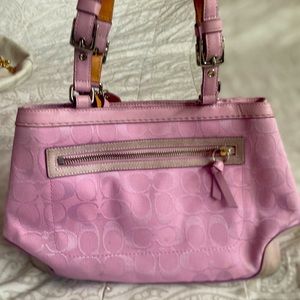 Pink Coach monogram bag